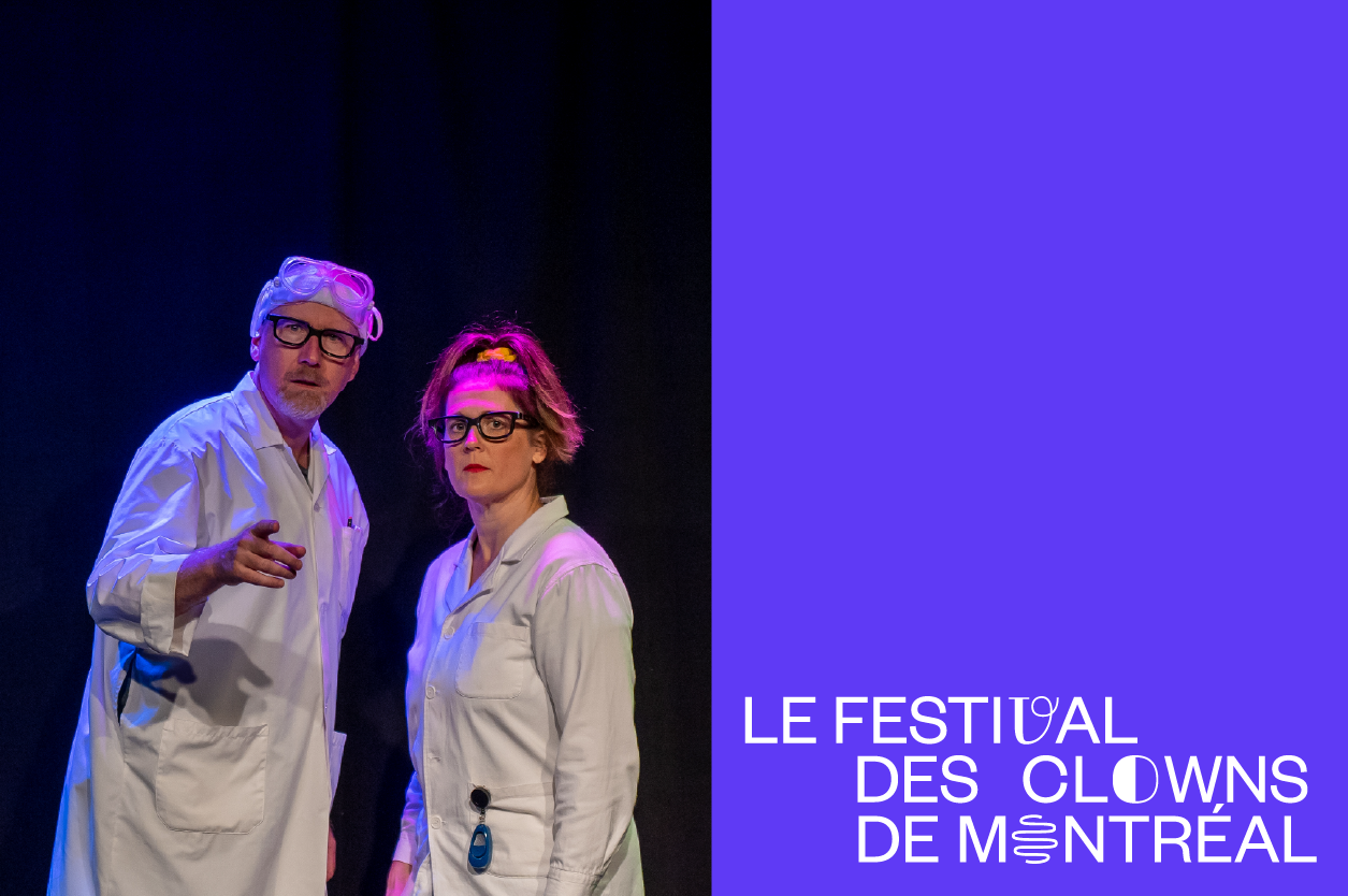 A man and a Woman dressed in white lab coats and glasses